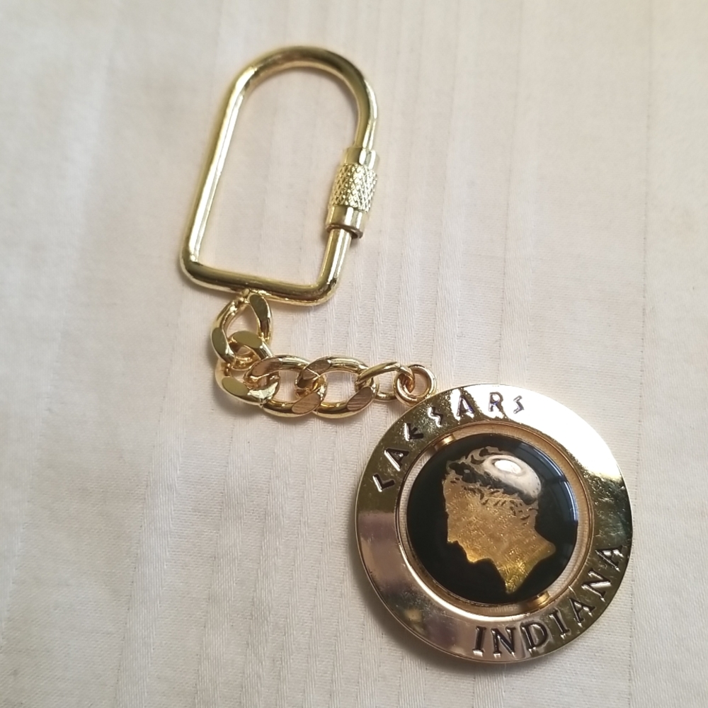 New Gold Caesars Indiana Spinner Keychain